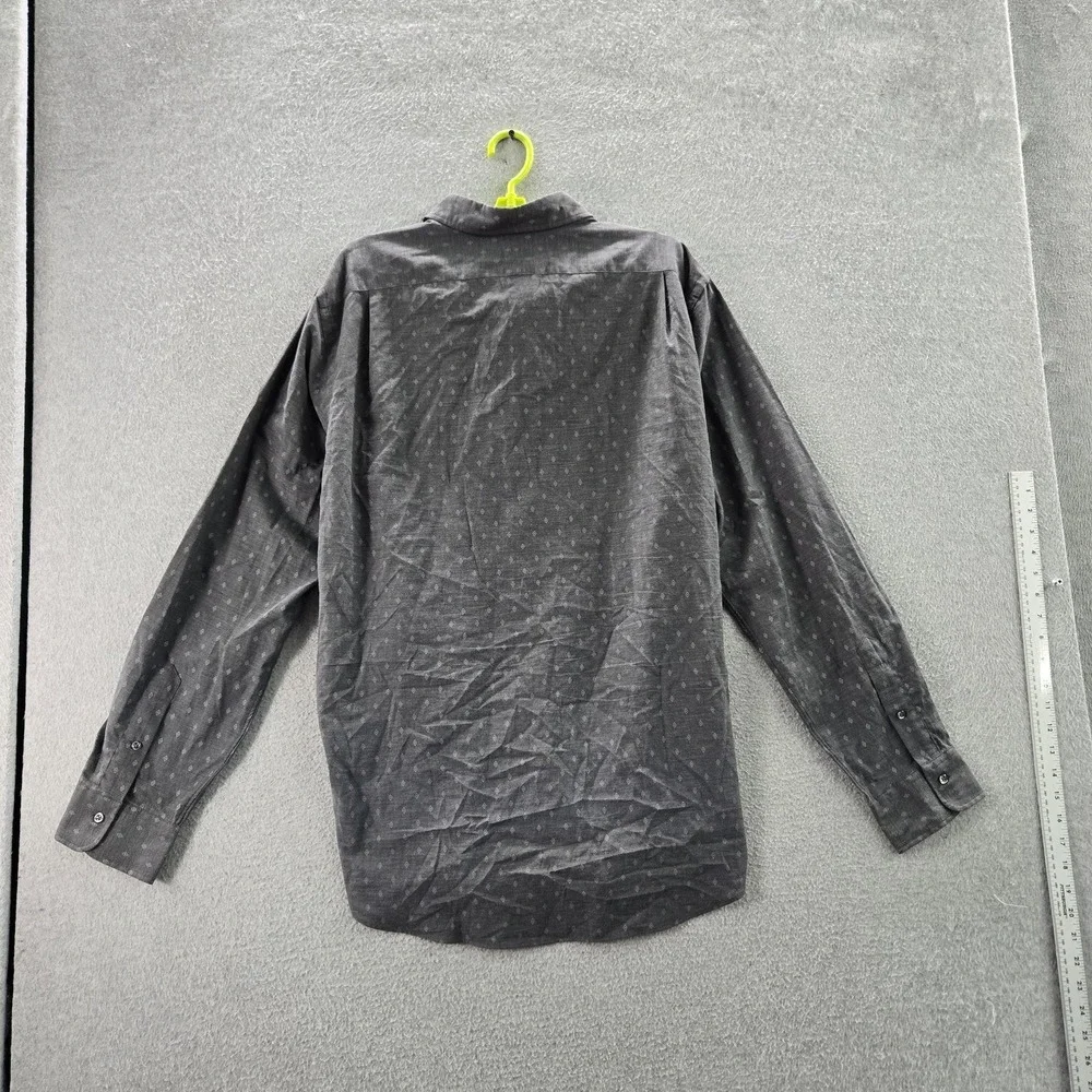 Polo Ralph Lauren Men Button Up Shirt XL Gray Geometric Long‎ Sleeve